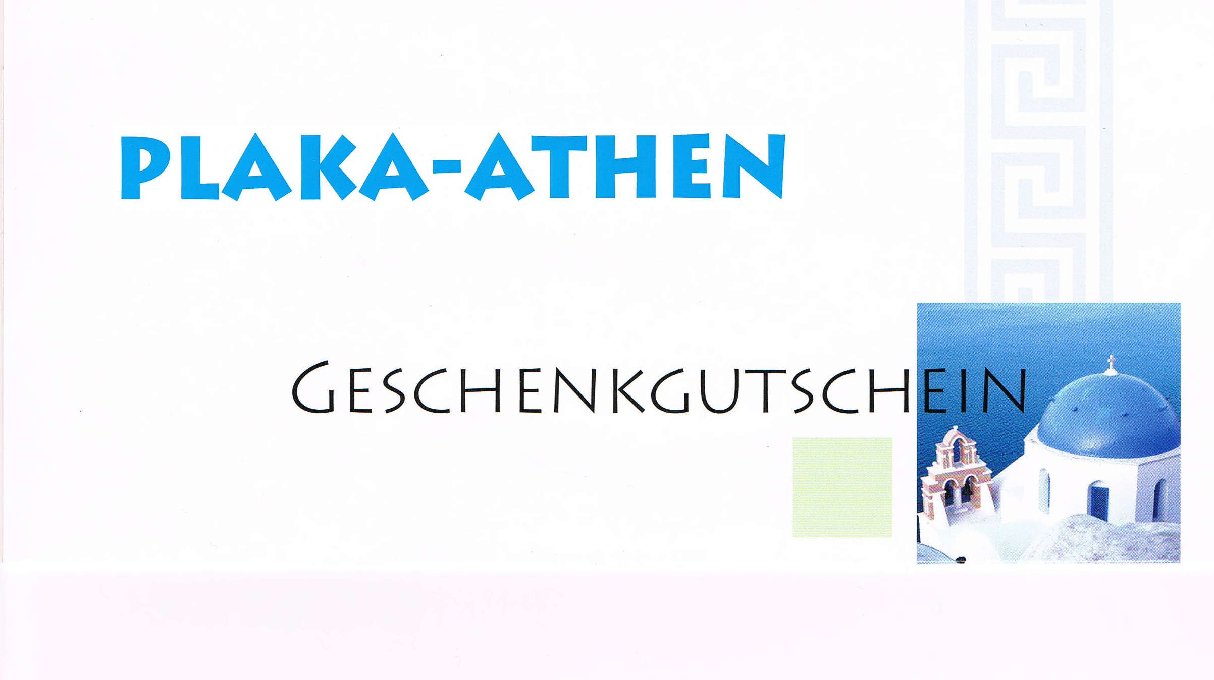 Geschenkgutschein von Plaka Athen